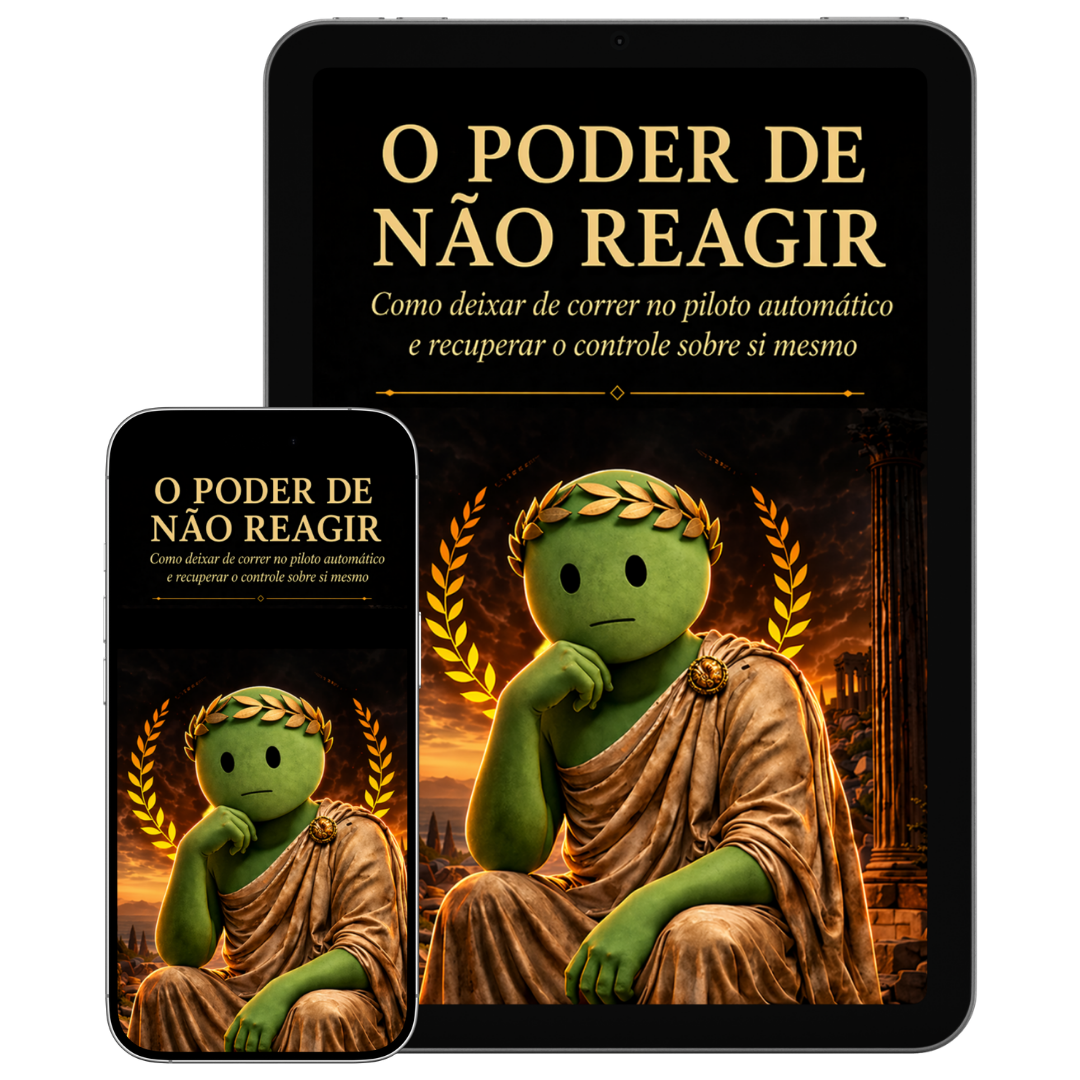 Mockup do ebook O Poder de Não Reagir